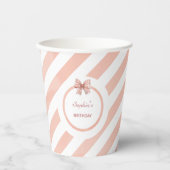 Baking Party Girls Birthday Fun Pink Pappbecher (Vorderseite)