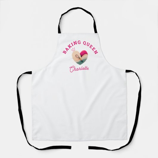 Baking Queen - Heart - Custom Schürze (Vorderseite)