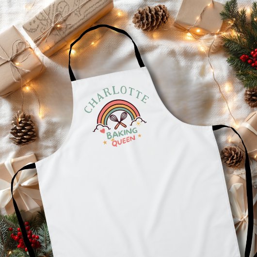 Baking Queen or King- Rainbow- Custom Schürze