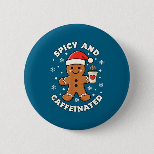 Baking Scy And Caffeinated Gingerbread Coffee Chri Button (Vorderseite)