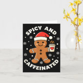 Baking Scy And Caffeinated Gingerbread Coffee Chri Karte (Gelbe Blume)