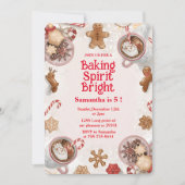 Baking Spirit Bright Christmas Cookie Birthday Einladung (Vorderseite)