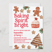Baking Spirit Bright Christmas Cookie Birthday Einladung (Vorderseite)