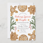 Baking Spirit Bright Cookie Exchange Party Einladung (Vorderseite)