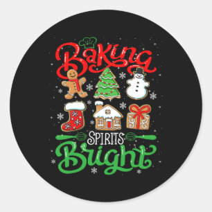Baking Spirit Bright Donut Weihnachtsbaum Xmas Coo Runder Aufkleber
