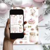 Baking Spirit Bright Pastel Pink Cookie Exchange Einladung