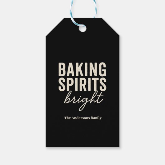 Baking Spirits Bright Black Christmas Geschenkanhänger (Vorderseite)