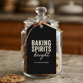 Baking Spirits Bright Black Christmas Geschenkanhänger