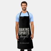 Baking Spirits Bright Black Christmas Schürze (Getragen)
