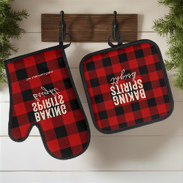 Baking Spirits Bright Buffalo Karo Ofenhandschuh & Topflappen-Set
