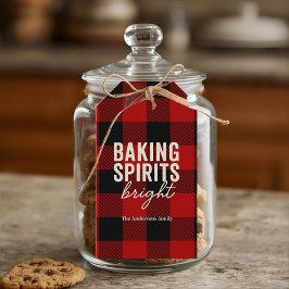 Baking Spirits Bright Buffalo Plaid Christmas Geschenkanhänger