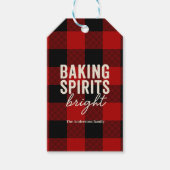 Baking Spirits Bright Buffalo Plaid Christmas Geschenkanhänger (Vorderseite)