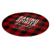 Baking Spirits Bright Buffalo Plaid Christmas Schneidebrett (Ecke)