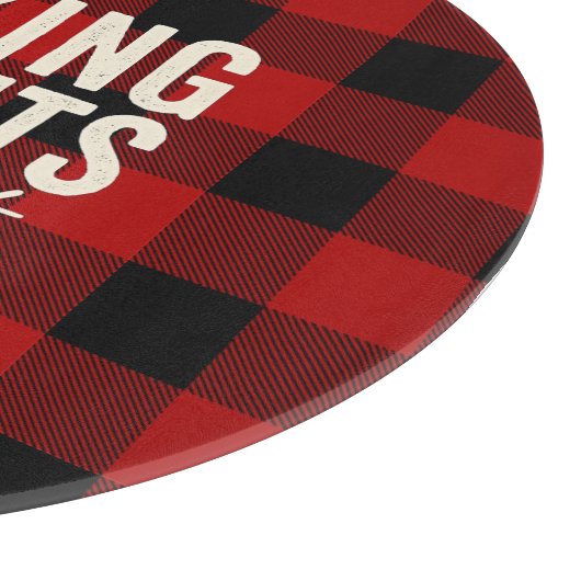 Baking Spirits Bright Buffalo Plaid Christmas Schneidebrett (Ecke)