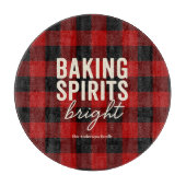 Baking Spirits Bright Buffalo Plaid Christmas Schneidebrett (Vorderseite)