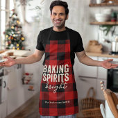 Baking Spirits Bright Buffalo Plaid Christmas Schürze