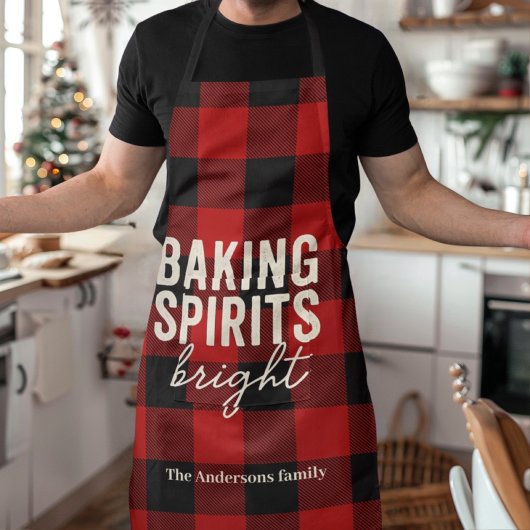 Baking Spirits Bright Buffalo Plaid Christmas Schürze