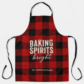 Baking Spirits Bright Buffalo Plaid Christmas Schürze (Vorderseite)