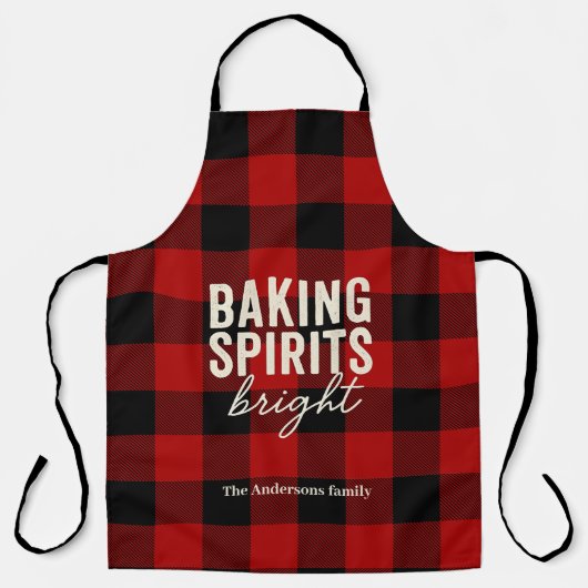 Baking Spirits Bright Buffalo Plaid Christmas  Schürze (Vorderseite)