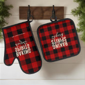 Baking Spirits Bright Buffalo Plaid Ofenhandschuh & Topflappen-Set