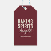 Baking Spirits Bright Burgundy Christmas Geschenkanhänger (Vorderseite)