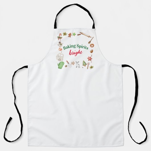 Baking Spirits Bright Christmas Holiday Schürze (Vorderseite)