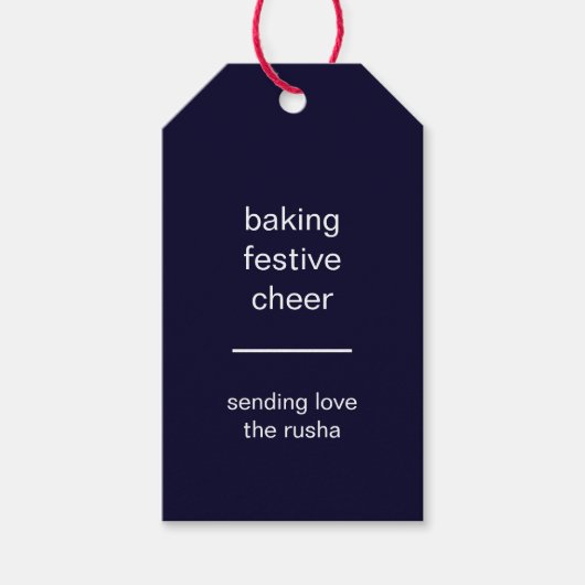 Baking Spirits Bright Christmas Holiday Tag Design Geschenkanhänger (Vorderseite)