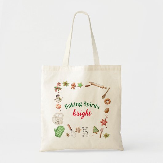 Baking Spirits Bright Christmas Holiday Tragetasche (Vorne)