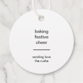 Baking Spirits Bright Christmas Treats Tag Design Geschenkanhänger (Rückseite)