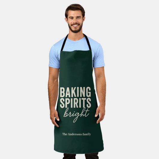 Baking Spirits Bright | Evergreen Christmas  Schürze (Getragen)