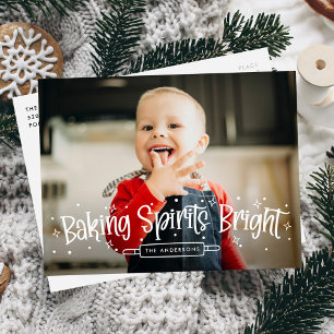 Baking Spirits Bright Foto Feiertagspostkarte