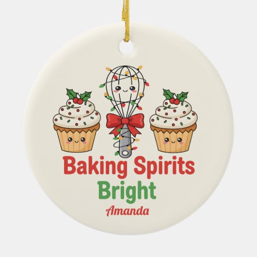 Baking Spirits Bright Funny Christmas Ornament (Hinten)