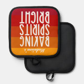 Baking Spirits Bright | Funny Thanksgiving Topflappen (Vorderseite/Rückseite)