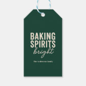 “Baking Spirits Bright Green Holiday Geschenkanhänger (Vorderseite)
