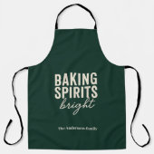 Baking Spirits Bright | Immergrüne Weihnachten Schürze (Vorderseite)