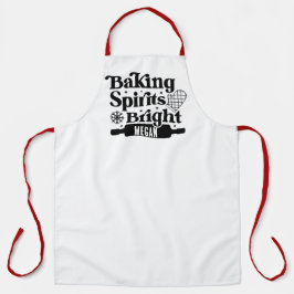 'Baking Spirits Bright' Lebkuchen-Weihnachtsheim Schürze