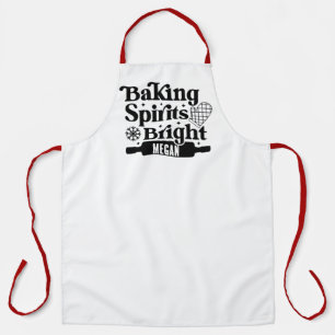 'Baking Spirits Bright' Lebkuchen-Weihnachtsheim Schürze