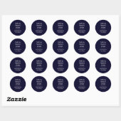 Baking Spirits Bright Minimaler Weihnachtssticker Runder Aufkleber (Blatt)