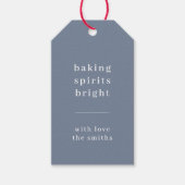 Baking Spirits Bright Minimum Simple Blue Gray Geschenkanhänger (Vorderseite)