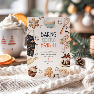 Baking Spirits Bright Nicht-Foto-Weihnachten Feiertagskarte