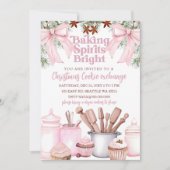 Baking Spirits Bright Pink Cookie Exchange  Einladung (Vorderseite)