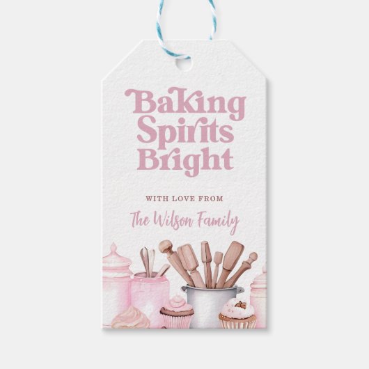 Baking Spirits Bright Pink Cookie Tausch  Geschenkanhänger (Vorderseite)