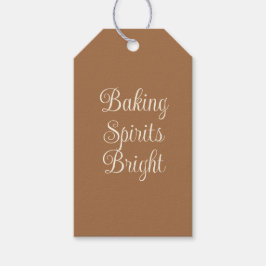 Baking Spirits Bright | Reicher Ingwerkuchenbraun Geschenkanhänger