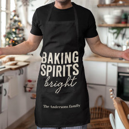 Baking Spirits Bright Schwarzes Weihnachtsfest Schürze