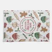 Baking Spirits Bright- Vintage Weihnachtstee Geschirrtuch (Horizontal)