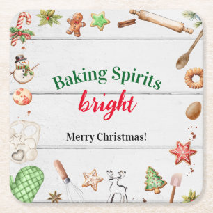 Baking Spirits Bright Weihnachten Rechteckiger Pappuntersetzer
