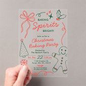 Baking Spirits Bright | Weihnachtsplätzchen-Tausch Acryleinladungen (Insitu (Handheld))