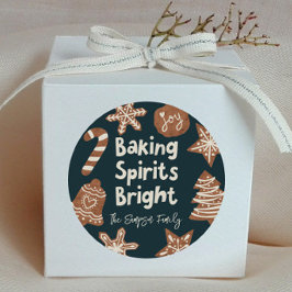 Baking Spirituosen Bright Cookie Exchange Geschenk Runder Aufkleber