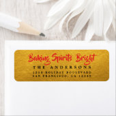Baking Spirituosen Bright Gold Holiday Label (Insitu)