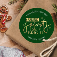 Baking Spirituosen Helle Grüne goldene Weihnachtsk